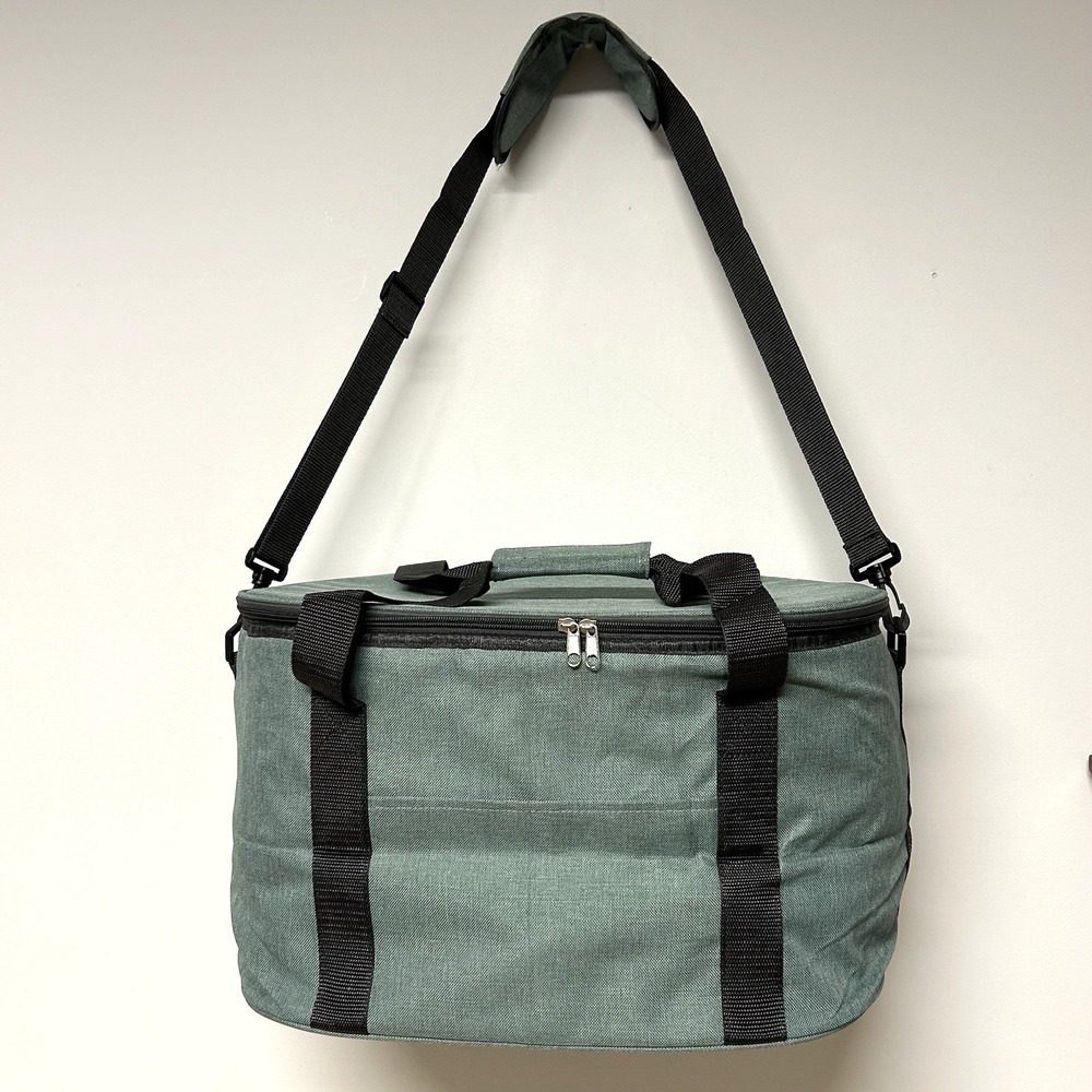 DSW Soft Cooler Bag Sage Green Large Insulated Shoulder Strap Beach Game Day NWT
